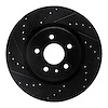 633-54062L Drilled/Slotted Brake Rotor [Black], 2009-2010 Ford/Lincoln/Mercury/Mazda, Position: Front Left - image 1