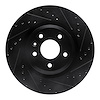 633-54062R Drilled/Slotted Brake Rotor [Black], 2009-2010 Ford/Lincoln/Mercury/Mazda, Position: Front Right - image 1