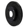 633-54063L Drilled/Slotted Brake Rotor [Black], 2011-2019 Ford/Lincoln/Mercury/Mazda, Position: Front Left - image 2