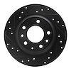 633-54064L Drilled/Slotted Brake Rotor [Black], 1998-2015 Ford/Lincoln/Mercury/Mazda, Position: Rear Left - image 1