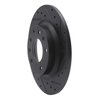 633-54064R Drilled/Slotted Brake Rotor [Black], 1998-2015 Ford/Lincoln/Mercury/Mazda, Position: Rear Right - image 2