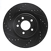 633-54065L Drilled/Slotted Brake Rotor [Black], 2011-2014 Ford/Lincoln/Mercury/Mazda, Position: Front Left - image 1