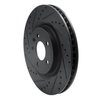 633-54065L Drilled/Slotted Brake Rotor [Black], 2011-2014 Ford/Lincoln/Mercury/Mazda, Position: Front Left - image 2