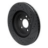 633-54065L Drilled/Slotted Brake Rotor [Black], 2011-2014 Ford/Lincoln/Mercury/Mazda, Position: Front Left - image 4