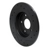 633-54066L Drilled/Slotted Brake Rotor [Black], 2012-2018 Ford/Lincoln/Mercury/Mazda, Position: Rear Left - image 4