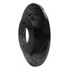 633-54066R Drilled/Slotted Brake Rotor [Black], 2012-2018 Ford/Lincoln/Mercury/Mazda, Position: Rear Right - image 2