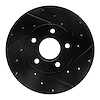 633-54067R Drilled/Slotted Brake Rotor [Black], 2012-2018 Multiple Makes/Models, Position: Front Right - image 1