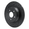 633-54068L Drilled/Slotted Brake Rotor [Black], 2013-2020 Ford/Lincoln/Mercury/Mazda, Position: Rear Left - image 2