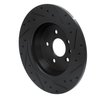 633-54068L Drilled/Slotted Brake Rotor [Black], 2013-2020 Ford/Lincoln/Mercury/Mazda, Position: Rear Left - image 4