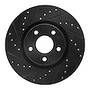 633-54069L Drilled/Slotted Brake Rotor [Black], 2004-2019 Multiple Makes/Models, Position: Front Left - image 1