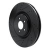 633-54071L Drilled/Slotted Brake Rotor [Black], 2013-2014 Ford/Lincoln/Mercury/Mazda, Position: Front Left - image 2