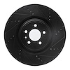 633-54071R Drilled/Slotted Brake Rotor [Black], 2013-2014 Ford/Lincoln/Mercury/Mazda, Position: Front Right - image 1