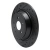 633-54072L Drilled/Slotted Brake Rotor [Black], 2013-2020 Ford/Lincoln/Mercury/Mazda, Position: Rear Left - image 2