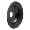 633-54072R Drilled/Slotted Brake Rotor [Black], 2013-2020 Ford/Lincoln/Mercury/Mazda, Position: Rear Right - image 2
