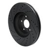 633-54073R Drilled/Slotted Brake Rotor [Black], 2013-2020 Ford/Lincoln/Mercury/Mazda, Position: Front Right - image 4