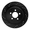 633-54074L Drilled/Slotted Brake Rotor [Black], Fits Select Ford/Lincoln/Mercury/Mazda, Position: Rear Left - image 1