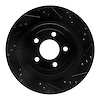 633-54074R Drilled/Slotted Brake Rotor [Black], Fits Select Ford/Lincoln/Mercury/Mazda, Position: Rear Right - image 1