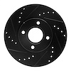 633-54075L Drilled/Slotted Brake Rotor [Black], 2014-2019 Ford/Lincoln/Mercury/Mazda, Position: Front Left - image 1