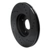 633-54075L Drilled/Slotted Brake Rotor [Black], 2014-2019 Ford/Lincoln/Mercury/Mazda, Position: Front Left - image 4