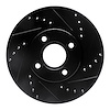 633-54075R Drilled/Slotted Brake Rotor [Black], 2014-2019 Ford/Lincoln/Mercury/Mazda, Position: Front Right - image 1