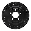 633-54076R Drilled/Slotted Brake Rotor [Black], Fits Select Ford/Lincoln/Mercury/Mazda, Position: Rear Right - image 1