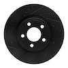 633-54077L Drilled/Slotted Brake Rotor [Black], 2015-2020 Ford/Lincoln/Mercury/Mazda, Position: Front Left - image 1