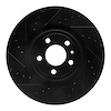 633-54078L Drilled/Slotted Brake Rotor [Black], 2015-2020 Ford/Lincoln/Mercury/Mazda, Position: Front Left - image 1