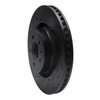 633-54078L Drilled/Slotted Brake Rotor [Black], 2015-2020 Ford/Lincoln/Mercury/Mazda, Position: Front Left - image 2