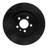 633-54078R Drilled/Slotted Brake Rotor [Black], 2015-2020 Ford/Lincoln/Mercury/Mazda, Position: Front Right - image 1