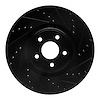 633-54082R Drilled/Slotted Brake Rotor [Black], 2014-2019 Ford/Lincoln/Mercury/Mazda, Position: Front Right - image 1