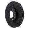 633-54085L Drilled/Slotted Brake Rotor [Black], 1999-2003 Ford/Lincoln/Mercury/Mazda, Position: Front Left - image 2