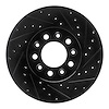 633-54085R Drilled/Slotted Brake Rotor [Black], 1999-2003 Ford/Lincoln/Mercury/Mazda, Position: Front Right - image 1