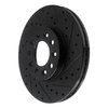633-54085R Drilled/Slotted Brake Rotor [Black], 1999-2003 Ford/Lincoln/Mercury/Mazda, Position: Front Right - image 2
