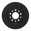 633-54086R Drilled/Slotted Brake Rotor [Black], 2004-2007 Ford/Lincoln/Mercury/Mazda, Position: Front Right - image 1