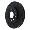 633-54086R Drilled/Slotted Brake Rotor [Black], 2004-2007 Ford/Lincoln/Mercury/Mazda, Position: Front Right - image 2