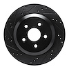 633-54087L Drilled/Slotted Brake Rotor [Black], 2004-2007 Ford/Lincoln/Mercury/Mazda, Position: Rear Left - image 1