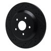 633-54087L Drilled/Slotted Brake Rotor [Black], 2004-2007 Ford/Lincoln/Mercury/Mazda, Position: Rear Left - image 2
