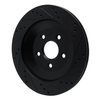 633-54087L Drilled/Slotted Brake Rotor [Black], 2004-2007 Ford/Lincoln/Mercury/Mazda, Position: Rear Left - image 4