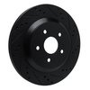 633-54087R Drilled/Slotted Brake Rotor [Black], 2004-2007 Ford/Lincoln/Mercury/Mazda, Position: Rear Right - image 2
