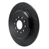 633-54088L Drilled/Slotted Brake Rotor [Black], 2005-2019 Ford/Lincoln/Mercury/Mazda, Position: Rear Left - image 2