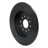 633-54088L Drilled/Slotted Brake Rotor [Black], 2005-2019 Ford/Lincoln/Mercury/Mazda, Position: Rear Left - image 4