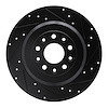 633-54088R Drilled/Slotted Brake Rotor [Black], 2005-2019 Ford/Lincoln/Mercury/Mazda, Position: Rear Right - image 1