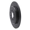 633-54088R Drilled/Slotted Brake Rotor [Black], 2005-2019 Ford/Lincoln/Mercury/Mazda, Position: Rear Right - image 2