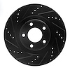 633-54089L Drilled/Slotted Brake Rotor [Black], 2007-2015 Ford/Lincoln/Mercury/Mazda, Position: Front Left - image 1