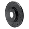 633-54089L Drilled/Slotted Brake Rotor [Black], 2007-2015 Ford/Lincoln/Mercury/Mazda, Position: Front Left - image 2