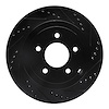 633-54090R Drilled/Slotted Brake Rotor [Black], 2007-2010 Ford/Lincoln/Mercury/Mazda, Position: Rear Right - image 1