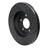 633-54091L Drilled/Slotted Brake Rotor [Black], 2007-2008 Ford/Lincoln/Mercury/Mazda, Position: Front Left - image 1