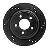 633-54092R Drilled/Slotted Brake Rotor [Black], 2010-2011 Ford/Lincoln/Mercury/Mazda, Position: Rear Right - image 1