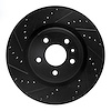 633-54094L Drilled/Slotted Brake Rotor [Black], 2011-2019 Ford/Lincoln/Mercury/Mazda, Position: Front Left - image 1