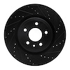 633-54094R Drilled/Slotted Brake Rotor [Black], 2011-2019 Ford/Lincoln/Mercury/Mazda, Position: Front Right - image 1